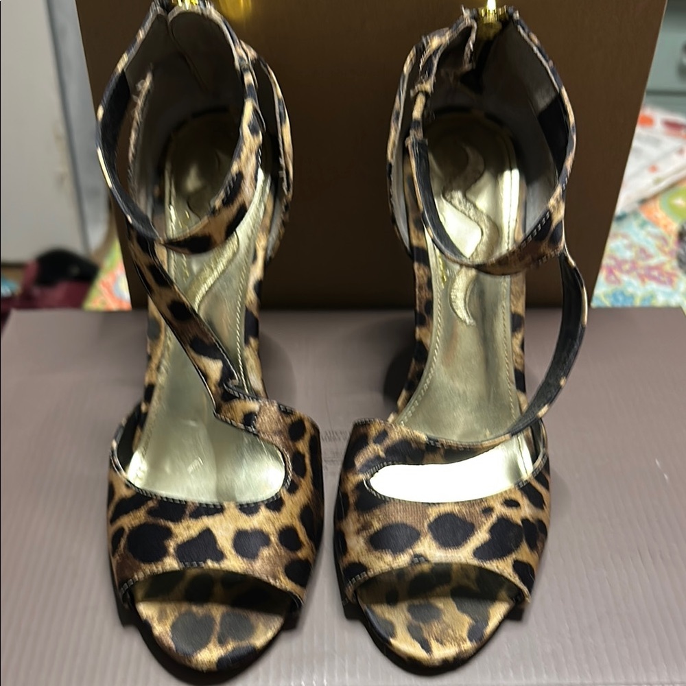 Nina Brown and Black leopard Stiletto Heels